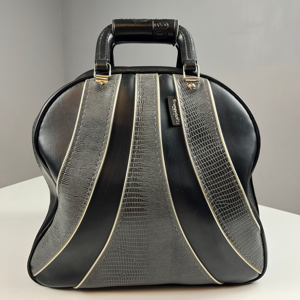 Elegant Black and Gray Bowling Bag